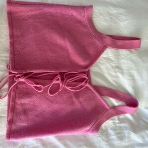 Frankie's Bikinis Pink Crop Top